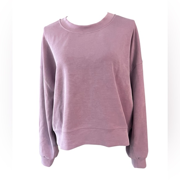 lululemon athletica Tops - Lululemon Softstreme Perfectly Oversized Cropped Crew, sz 10